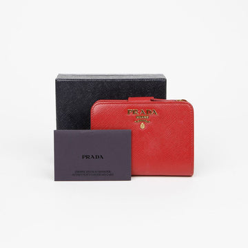 Prada Metal Logo Bi-Fold Wallet 154490862