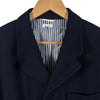 Thom Browne Chestfield Melton Gold Button Diagonal Wool Coat Navy Size 2 154765063 [P]