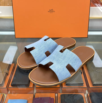 Hermes Izmir Men's Sandal Slippers Denim 154767550