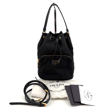 PRADA Nylon Pocono Bucket Bag Crossbody 1BH038 154768720
