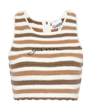 Ganni Crochet Racerback Top Raceback 151058586