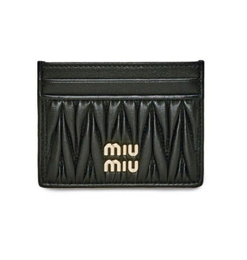Miu Miu Matelasse Card Holder Black stamp: 5MC076 2FPP F0002 57861596