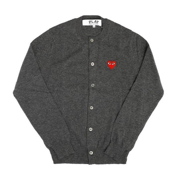 Comme Des Garcons Cardigan AX-N007-051 3 Play Red Heart Patch 149502189