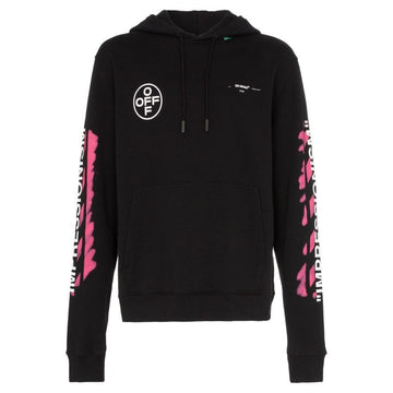 OFF WHITE Stensil Arrow Hoodie Schwarz OMBB034R 19003015 154772236