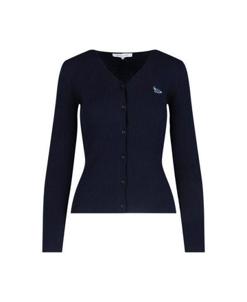 Maison Kitsune Baby Fox Patch Fine Rib Cardigan OW00501KT1091 P480 152201062