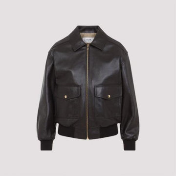 Celine Loose Aviator Bomber Jacket in Soft Lambs 152203280