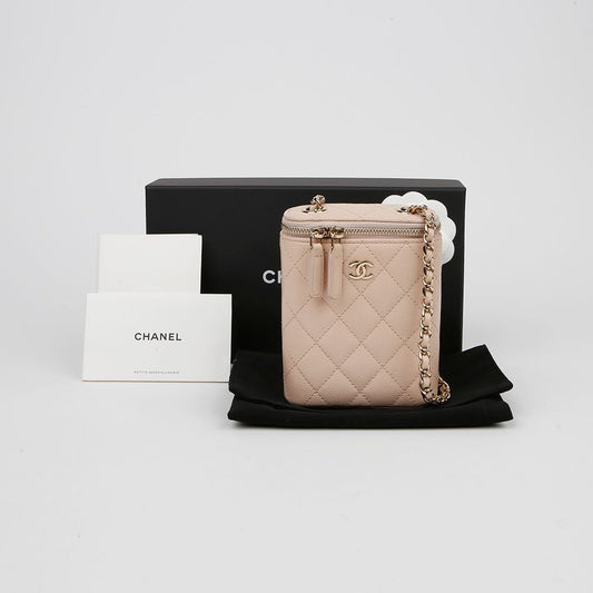 CHANEL Caviar Cosmetic Vanity Shoulder Crossbody Bag AP2195 154389096 [P]