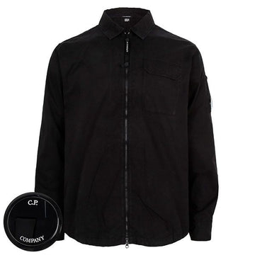 CP Company Zip-Up Overshirt Black 26SS 154025689