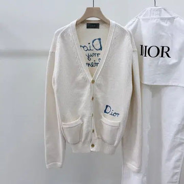 Dior Hilton Nell Cotton Embroidery Blend Cardigan White 154774456