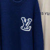 Louis Vuitton Intarsia Knit Crewneck Blue 2XL 154780155 [P]