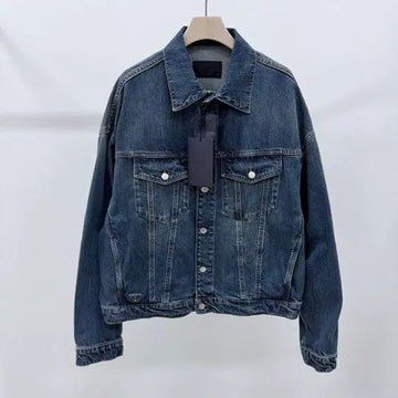 Prada Triangle Logo Denim Bomber Jacket 154780168