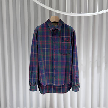 Gucci Flannel Tartan Check Shirt Jacket (Size 48) 154781440