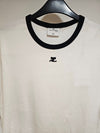 Courreges Bumpy Contrast Short Sleeve T-Shirt 142051843 [P]
