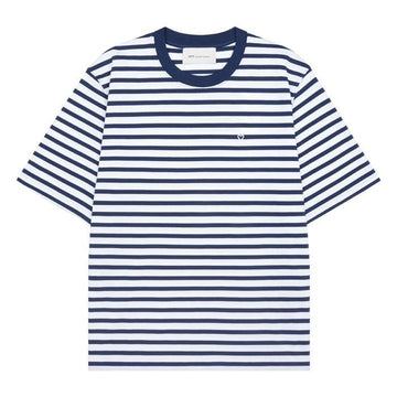 AMI Cotton Boxy Fit Mariniere Short Sleeve T-Shirt 154525201