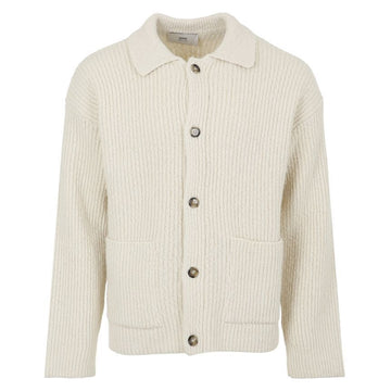AMI Wool Alpaca Knit Cardigan 151510419