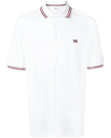 BALLY チェーンロゴ刺繍半袖ポロシャツ 152202236