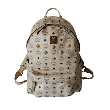 MCM Beige Visetos Stark Stud Backpack 154846797