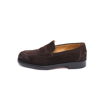 Hermes Suede H Logo Moccasin Men Loafers 40.5 154853767