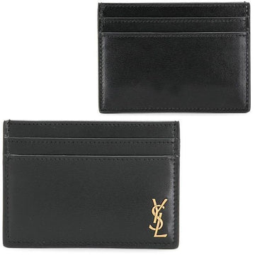 Saint Laurent Card Holder Monogram Gold 607603 02G0W 1000 Black 34962488