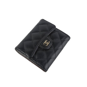 CHANEL Caviar Classic Gold-Plated Flap Women's Wallet AP0231 36971Y 154855247