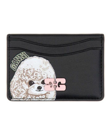 GANNI カードホルダー ブラック アニマルボウ A6769 099 151057081