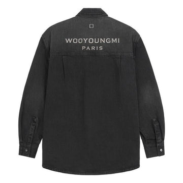 Wooyoungmi Washed Denim Back Logo Shirt 154525206