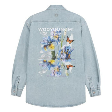 WOOYOUNGMI Blumenlogo Denim Hemd 154525205