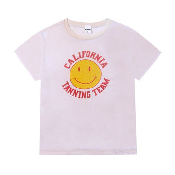 RE DONE Klassisches Tanning Damen T-Shirt Kurzarm 792-02WCGT321 138210509