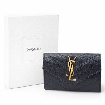 Saint Laurent Cassandra Matelassé Envelope Wallet 414404 BOW01 1000 154860975