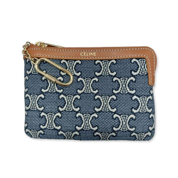 Celine Triomphe Jacquard Keychain Coin Purse 10C662GX5 07PM 154861304