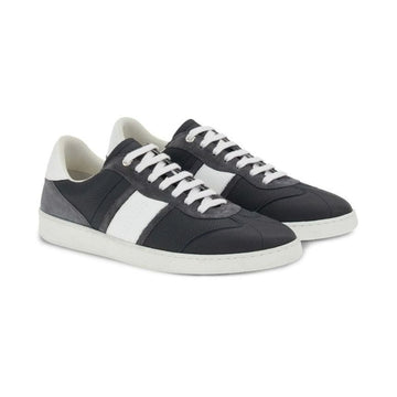 SALVATORE FERRAGAMO アチル レザー スニーカー ブラック/ホワイト 0763472 68300655
