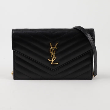 SAINT LAURENT Envelope Ketten Geldbörse Crossbody 393953 154223474