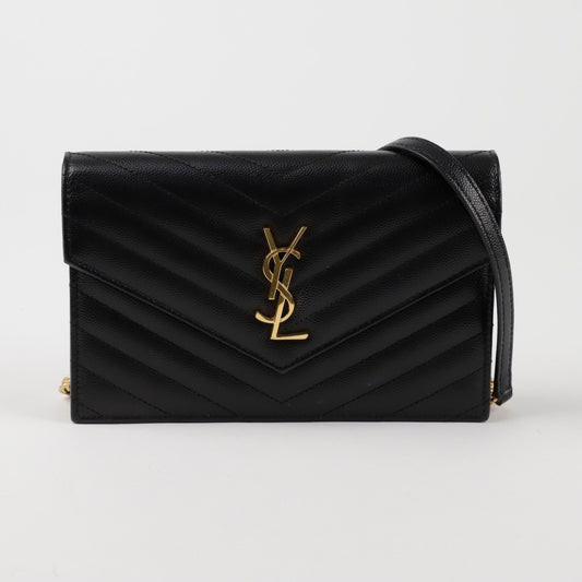 Saint Laurent Envelope Chain Wallet Crossbody 154223474 [P]