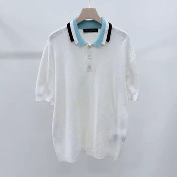 Louis Vuitton Monogram Short Sleeve Polo Shirt White A+ Grade XL 154887703
