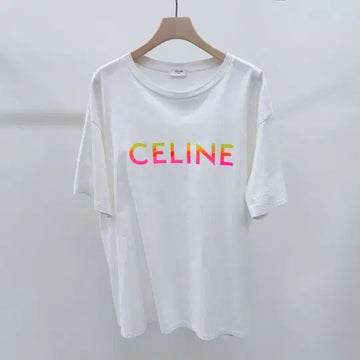 Celine Cotton Loose Fit Short Sleeve T-Shirt White 154887760