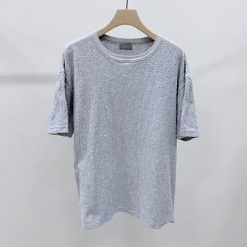 Dior Oblique Terry Cotton Short Sleeve T-shirt Sky Blue 154887947