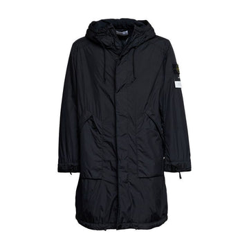 STONE ISLAND ストーン 25FW ワッペン ガーメントダイ クリンクルラプス プリマロフト ロング パディング ジャケット ブラック 7100003 S0A23 V0029 150263134