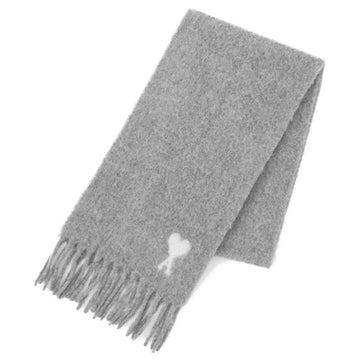 AMI Heart Logo Alpaca Scarf Grey AW0004 050 146284552