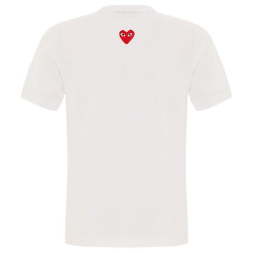 COMME DES GARCONS Herren T-Shirt mit Herz-Patch Weiß AX-T340-051-3 139000086