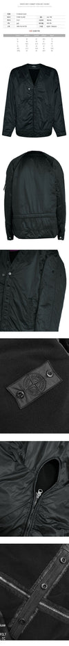 STONE ISLAND Stein Seiden-Twill TC Logo Wappen Jacke Schwarz 771940328 V2029 150263090 [P]