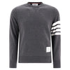 THOM BROWNE Diagonal Armband Klassisches Sweatshirt Dunkelgrau MJT021H 00535 025 144940354 [P]