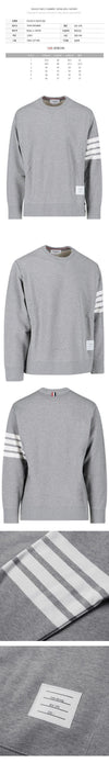 THOM BROWNE Diagonal Armband Classic Sweatshirt Grau MJT021H 00535 068 144940351 [P]
