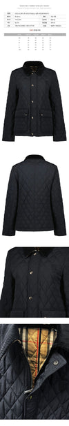Burberry 25SS Logo Patch Two Pocket Diamond Short Quilted Jacket Black 8096917 150263256 [P]