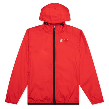 Comme Des Garcons 25FW Women X K-WAY Red Badge Windbreaker Jacket Red AZ-J501-051-2 139000031