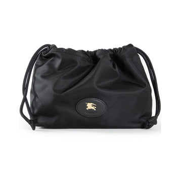 BURBERRY ホースシュードローストリングリバーシブルポーチバッグ ブラック 8111317 150263229