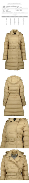Burberry Belted Long Padding Jacket Flax 25FW 8113175 150263224 [P]