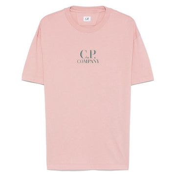 CP Company CP 25SS Logo Print T-Shirt Pink 18CMTS141A 005100W 520 137996349