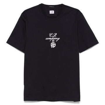 CP COMPANY CP 25SS ロゴ刺繍 Tシャツ ブラック 18CMTS109A 110301W 999 137996335