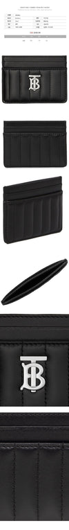 BURBERRY Lola Logo Prägung Stepp Geldbörse Schwarz 8064826 124399445 [P]