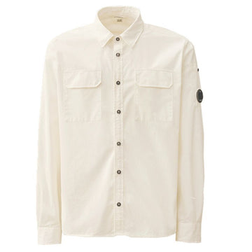 CP COMPANY CP 25SS Lens Patch Langarmshirt Weiß 18CMSH140A 110143G 103 137996316